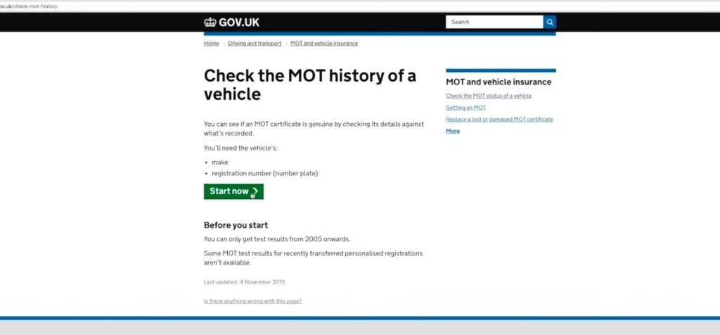 DVLA MOT Check